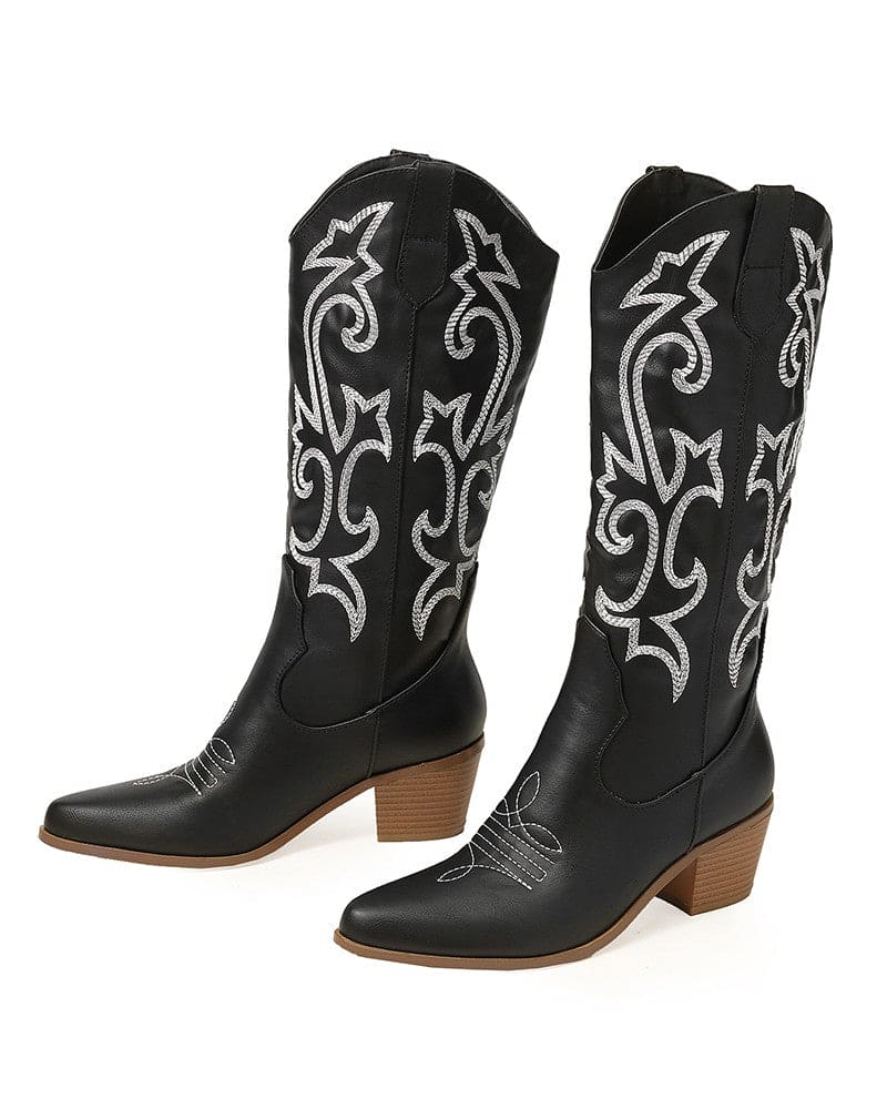 Elegant Western Embroidered Olympeia Boots for Women