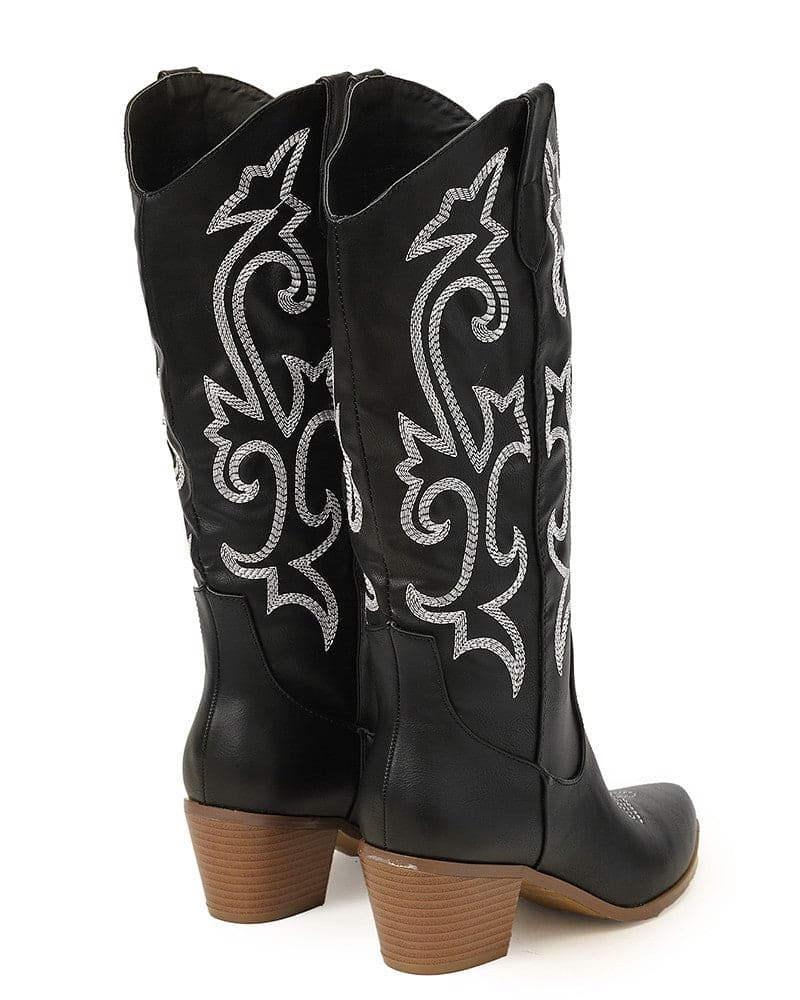 Elegant Western Embroidered Olympeia Boots for Women