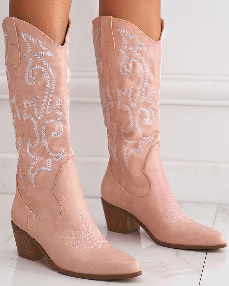 Elegant Western Embroidered Olympeia Boots for Women