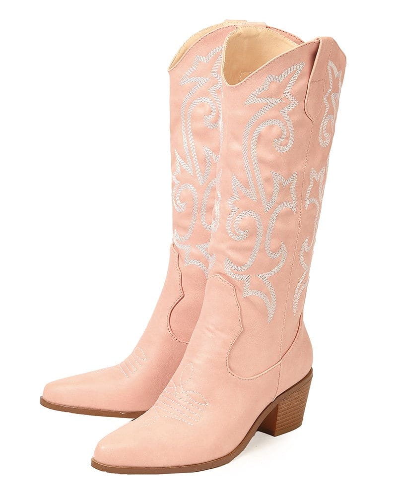 Elegant Western Embroidered Olympeia Boots for Women