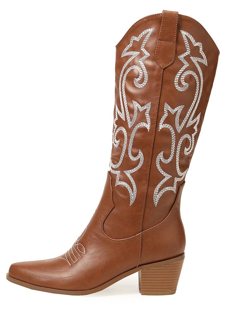 Elegant Western Embroidered Olympeia Boots for Women