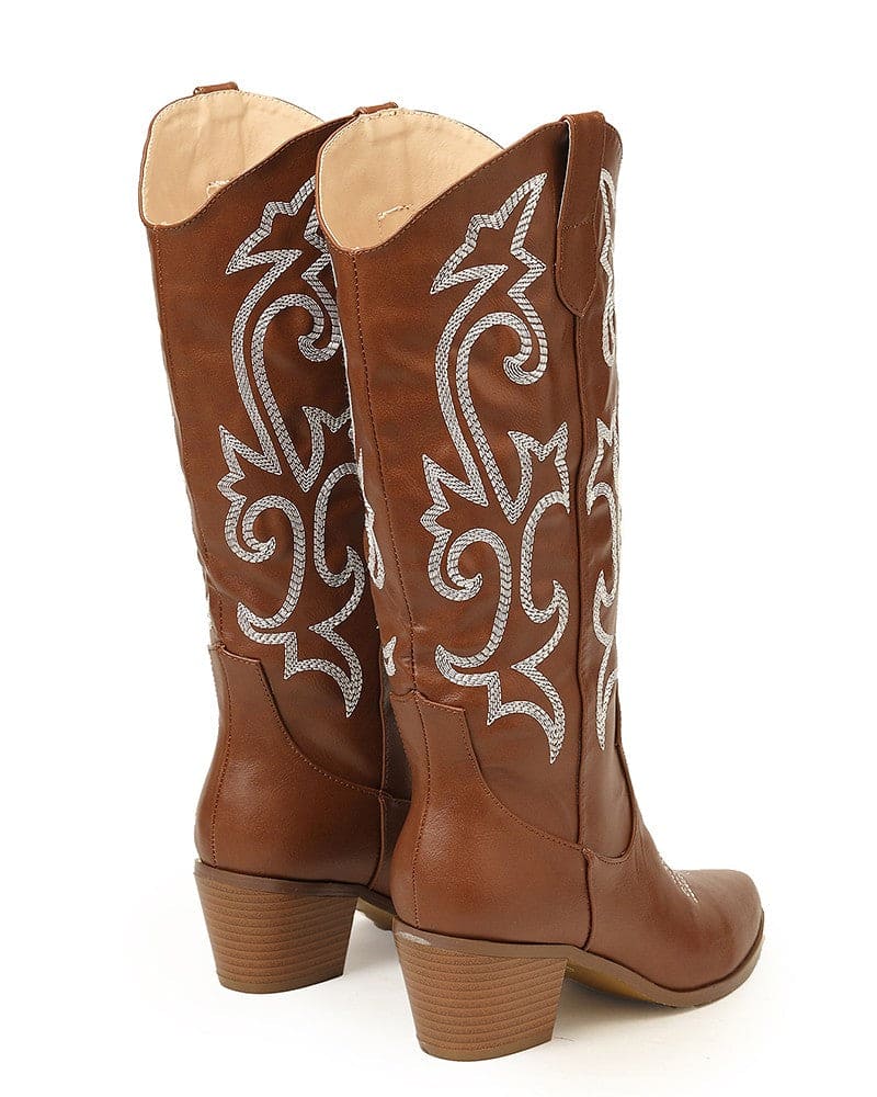 Elegant Western Embroidered Olympeia Boots for Women