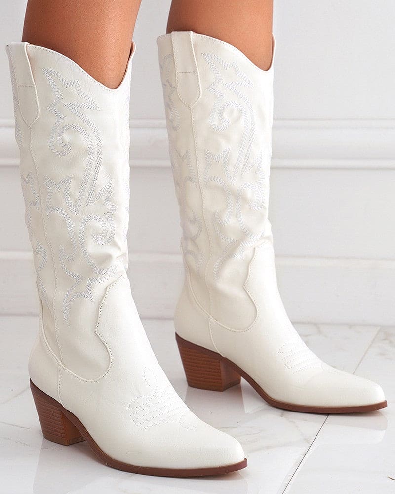 Elegant Western Embroidered Olympeia Boots for Women