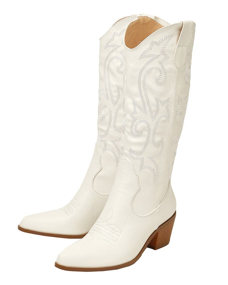 Elegant Western Embroidered Olympeia Boots for Women