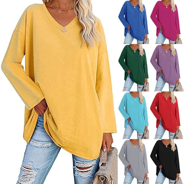 Eliza Cosy Long Sleeve Blouse – Soft Cotton-Blend with Relaxed Fit