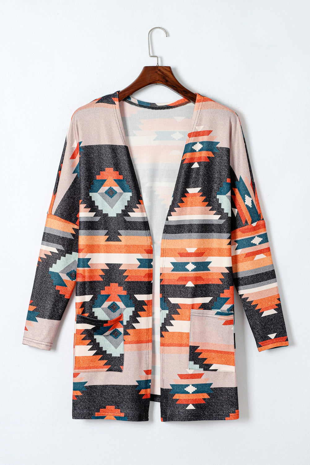 Trendy Western Vest with Aztec Print