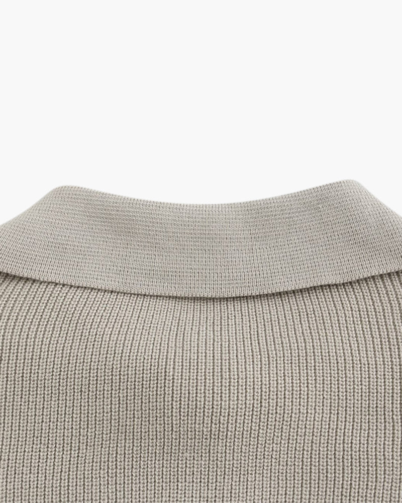Brandon Half Zip Sweater – Soft Knit Turn-Down Collar Pullover for Versatile Layering
