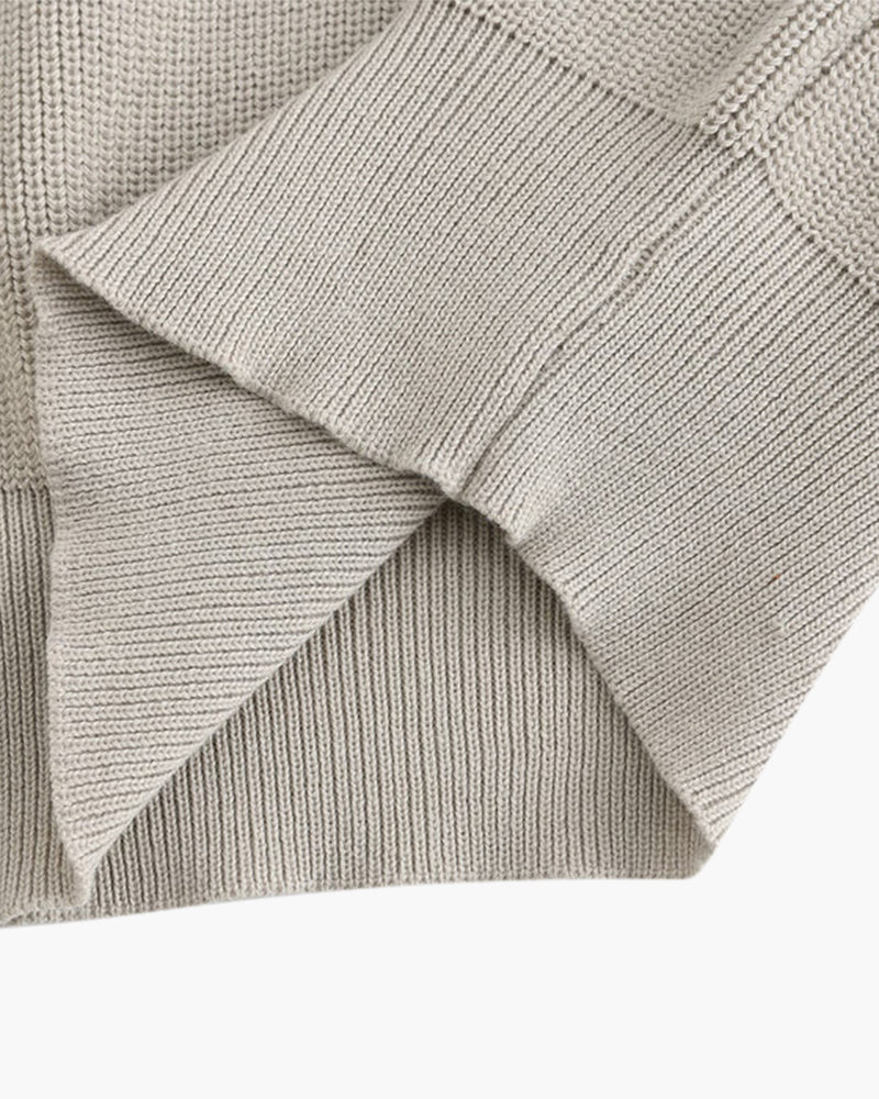 Brandon Half Zip Sweater – Soft Knit Turn-Down Collar Pullover for Versatile Layering