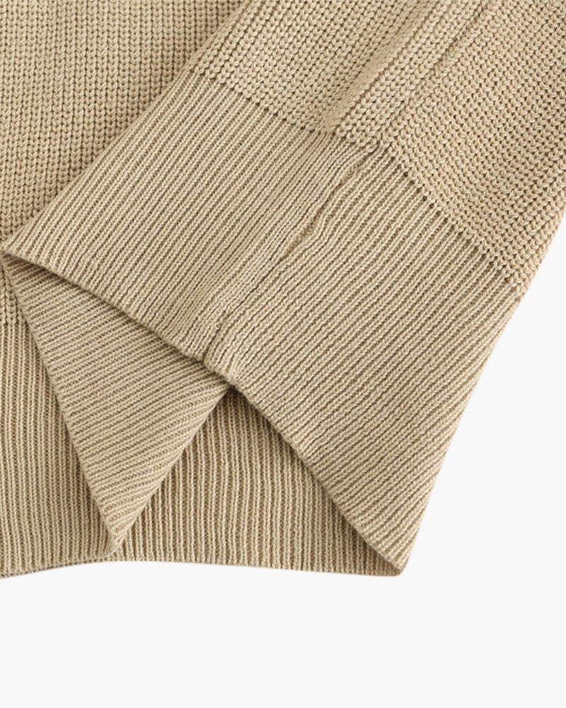 Brandon Half Zip Sweater – Soft Knit Turn-Down Collar Pullover for Versatile Layering