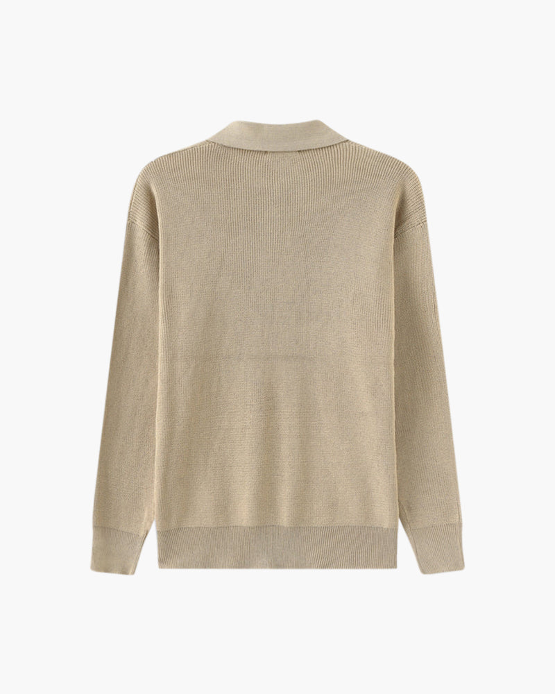 Brandon Half Zip Sweater – Soft Knit Turn-Down Collar Pullover for Versatile Layering
