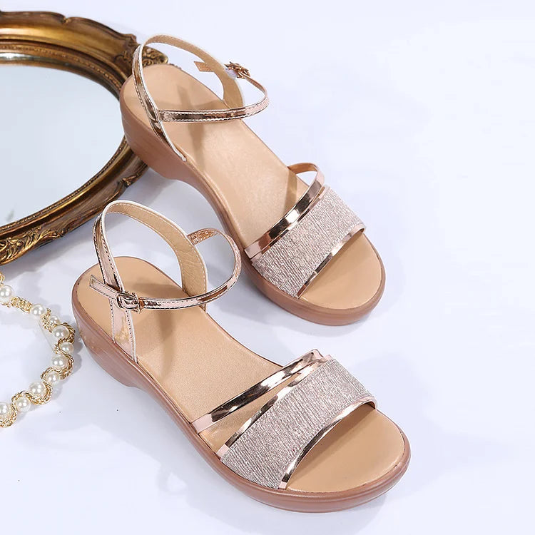 Jenia Women’s Wedge Sandals – Cushioned Platform with Chic Minimalist Style