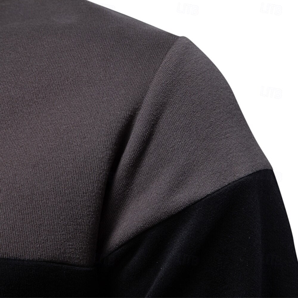 Patrick Men’s Polo Sweater – Cotton Knit Pullover with Colourblock Design