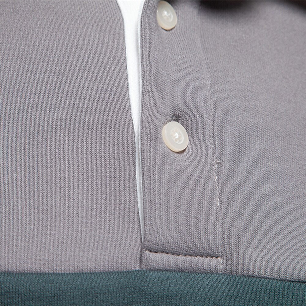 Patrick Men’s Polo Sweater – Cotton Knit Pullover with Colourblock Design