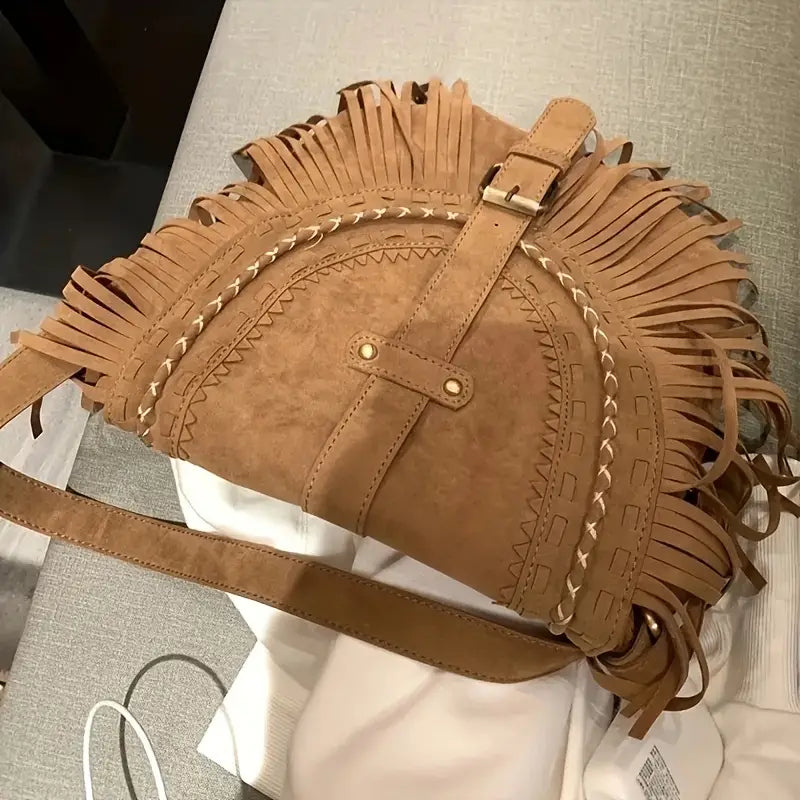 Stylish Gene Suede Shoulder Bag