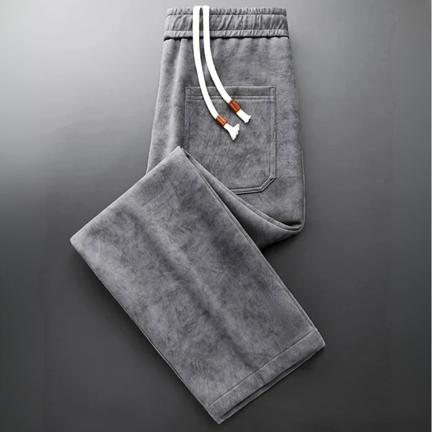 Tyron Men’s Straight Leg Sweatpants – Cotton Blend with Tonal Concrete Pattern