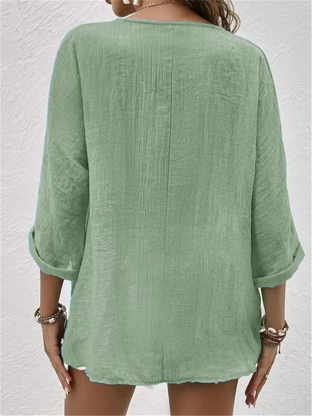 Alina Breezy Linen Blouse – Lightweight Cotton-Linen with Relaxed Fit