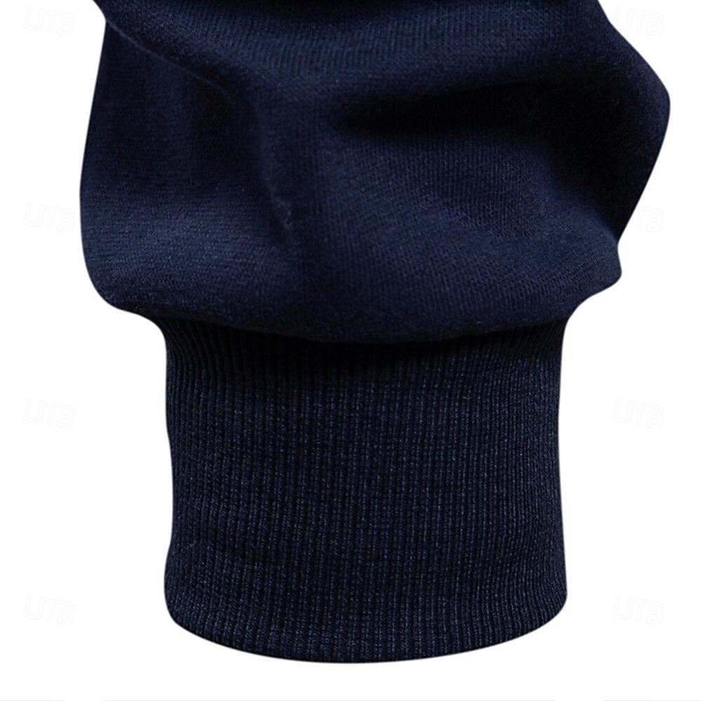 Patrick Men’s Polo Sweater – Cotton Knit Pullover with Colourblock Design