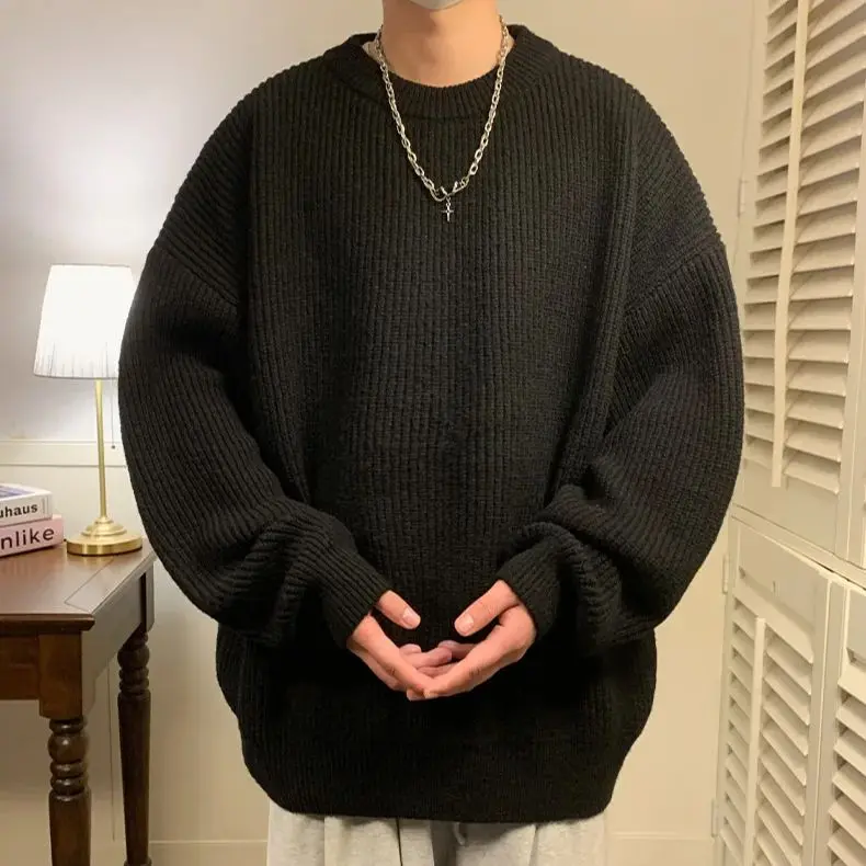 Troy Ribbed Pullover – Men’s Sweater in Soft Cotton Blend with Relaxed Fit