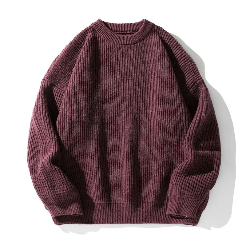 Troy Ribbed Pullover – Men’s Sweater in Soft Cotton Blend with Relaxed Fit
