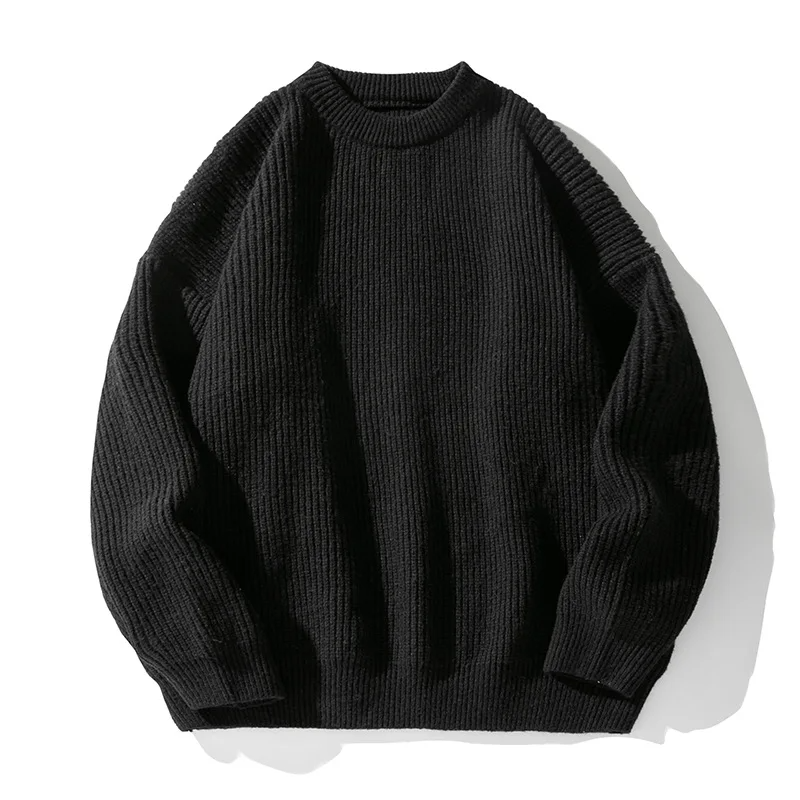 Troy Ribbed Pullover – Men’s Sweater in Soft Cotton Blend with Relaxed Fit