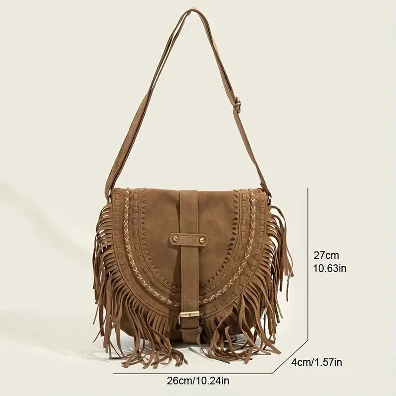 Stylish Gene Suede Shoulder Bag