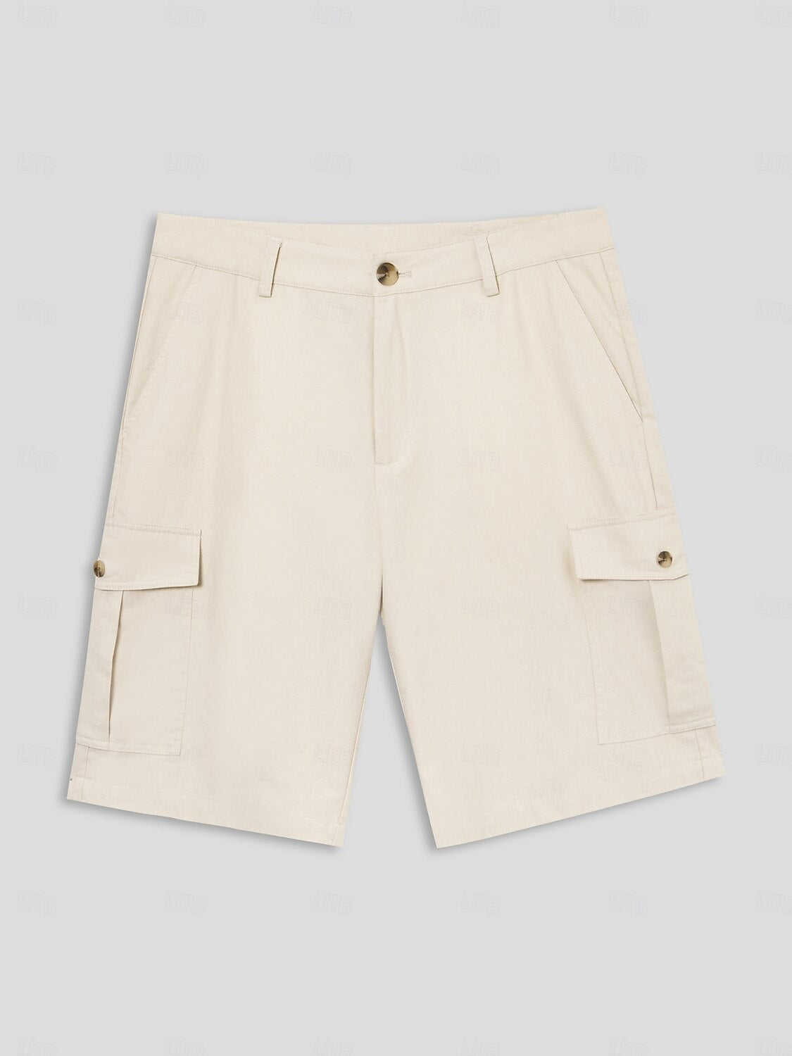 Benjamin Men’s Linen Blend Shorts – Breathable Mid Waist with Front Pockets