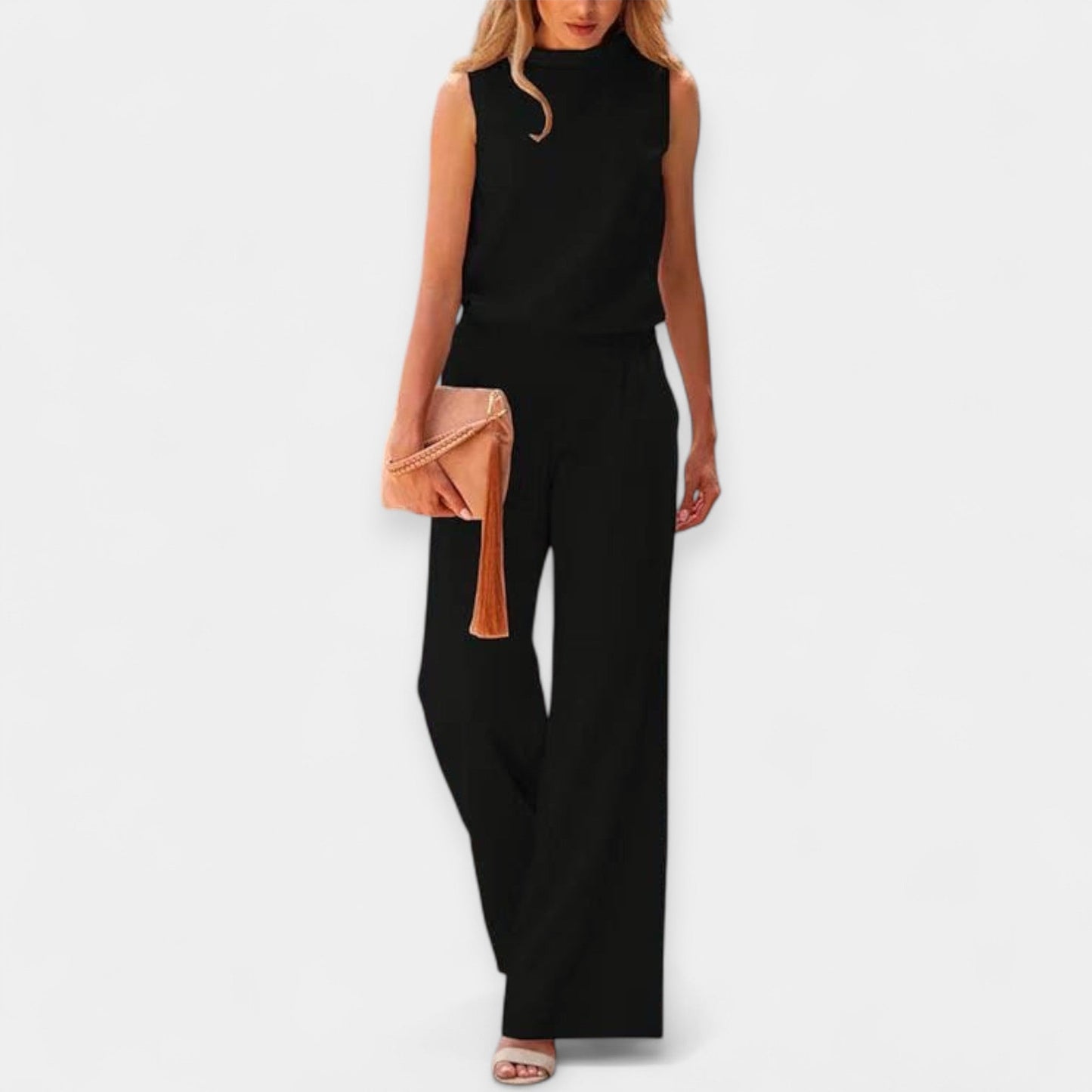 Isolde Women's Sleeveless Jumpsuit – Airy Fabric & Wide-Leg Summer Fit