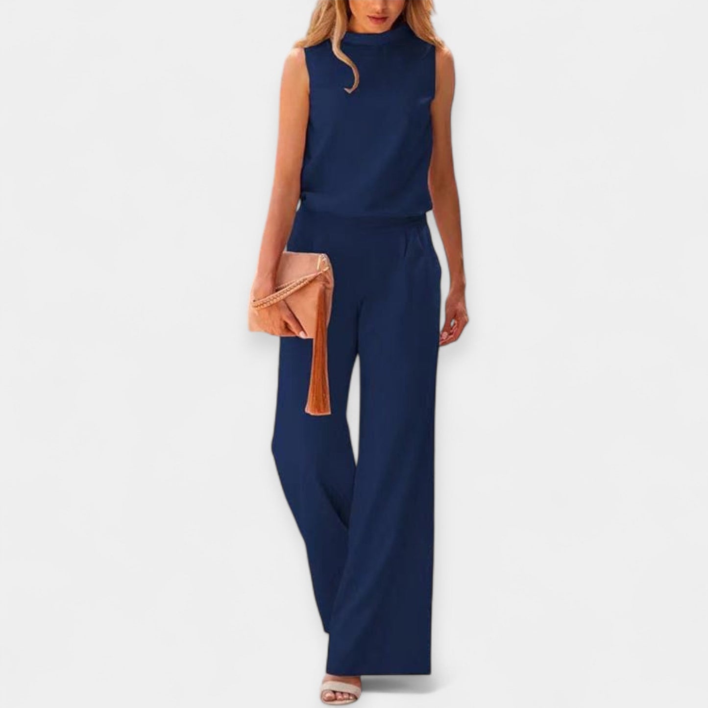 Isolde Women's Sleeveless Jumpsuit – Airy Fabric & Wide-Leg Summer Fit