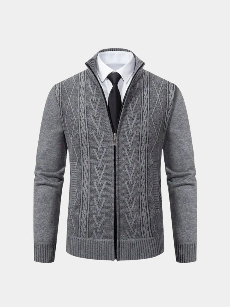 Adrian Men’s Cashmere Sweater – Luxurious Knit with Cross & Crown Design for Autumn