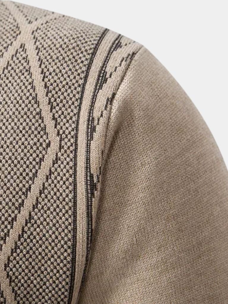 Adrian Men’s Cashmere Sweater – Luxurious Knit with Cross & Crown Design for Autumn