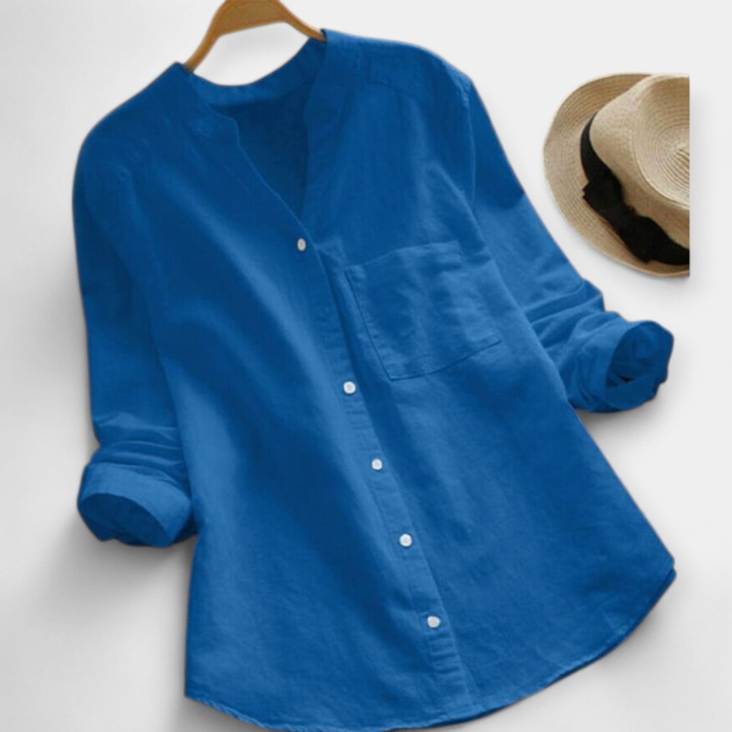 Olivia Women’s Linen Shirt – Lightweight Cotton-Linen Blend for Summer
