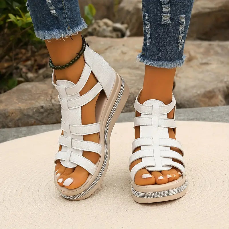 Safia Women’s Wedge Sandals – Elegant Slip-On Design with Comfortable Lift