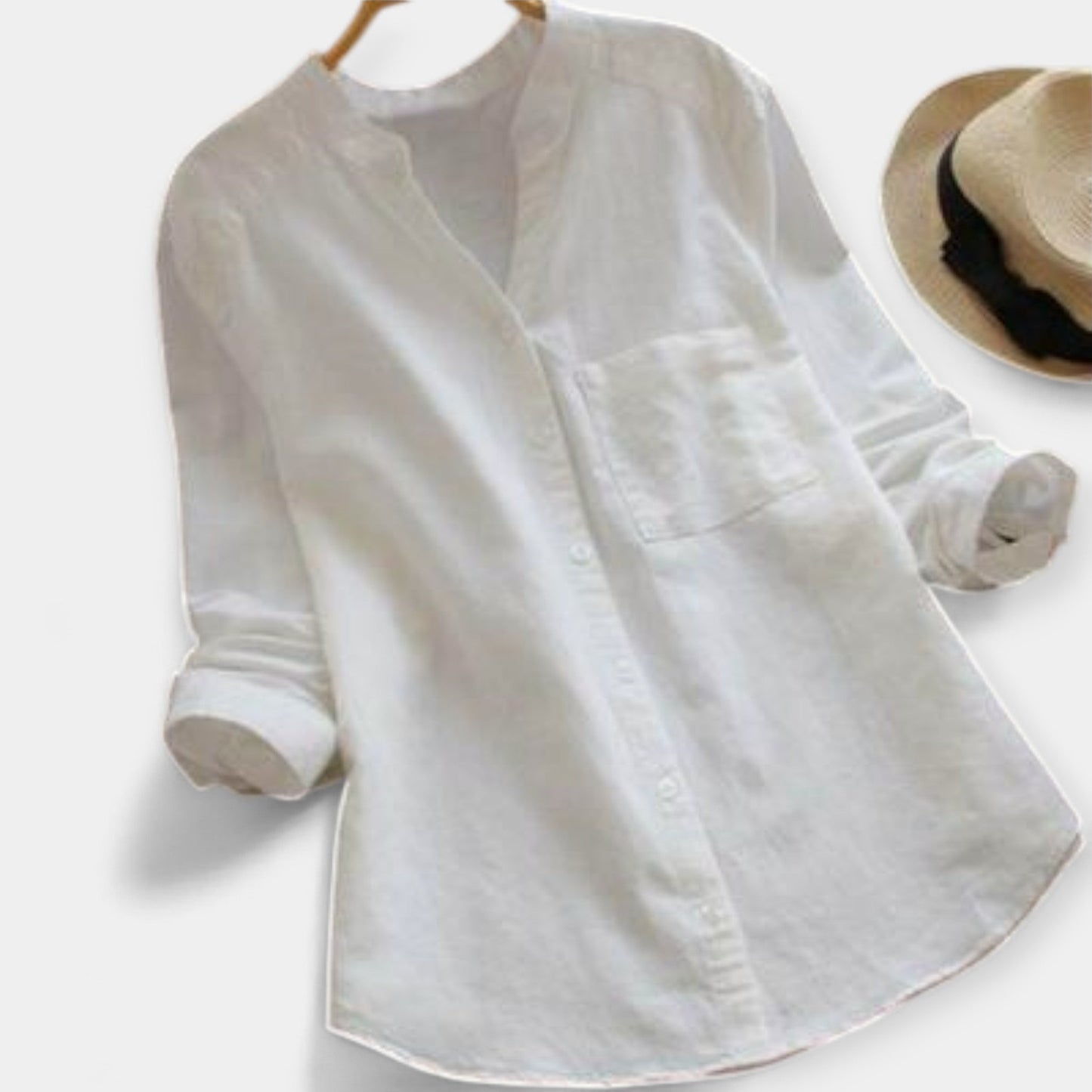 Olivia Women’s Linen Shirt – Lightweight Cotton-Linen Blend for Summer