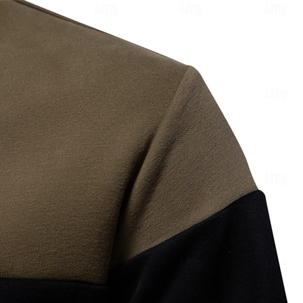 Patrick Men’s Polo Sweater – Cotton Knit Pullover with Colourblock Design