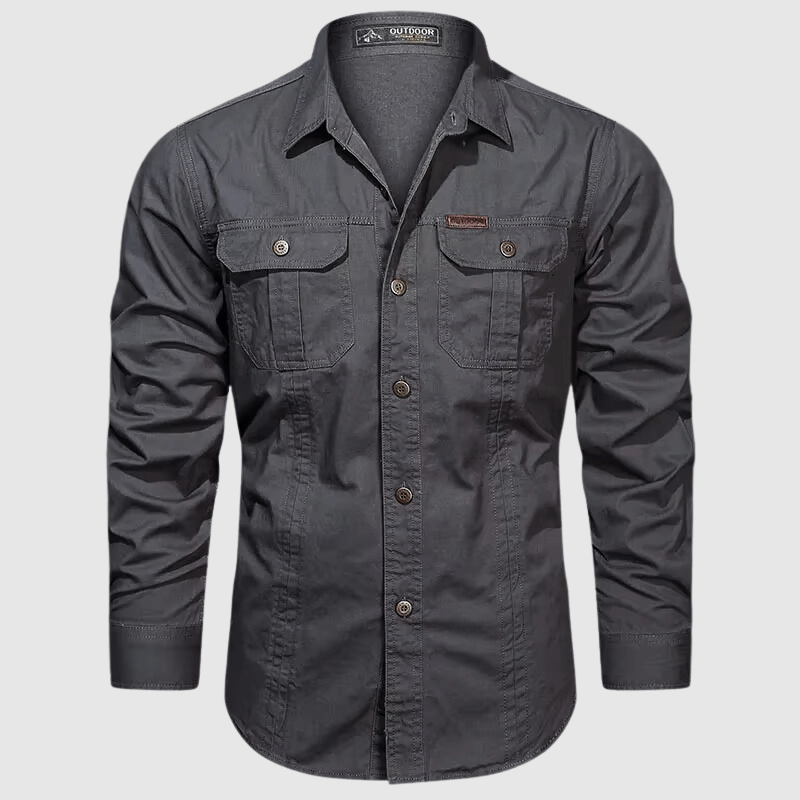 William Men’s Cotton Shirt – Classic Long Sleeve Button-Down for Everyday Wear