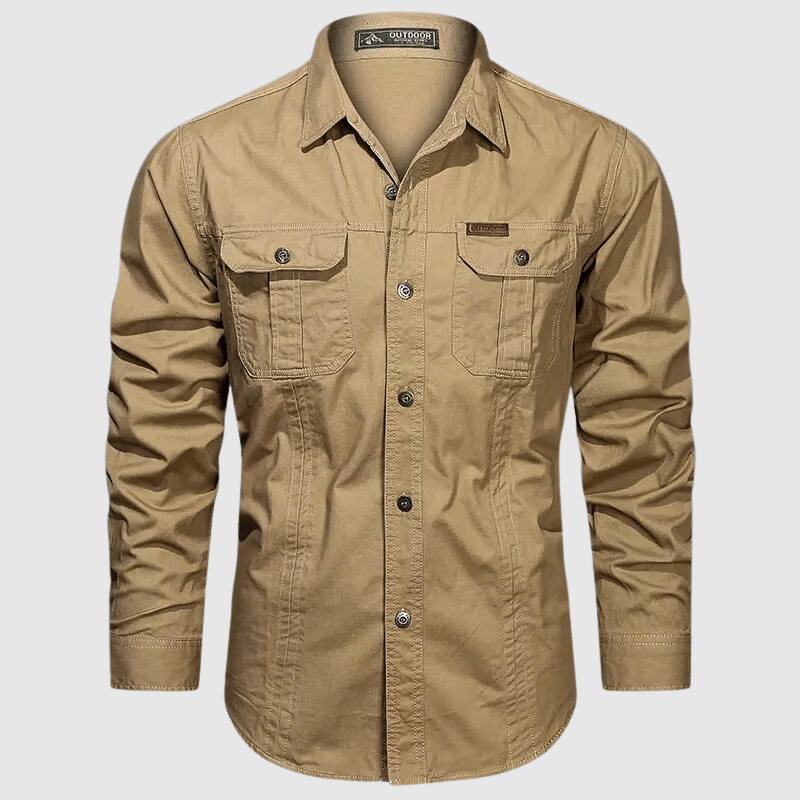 William Men’s Cotton Shirt – Classic Long Sleeve Button-Down for Everyday Wear