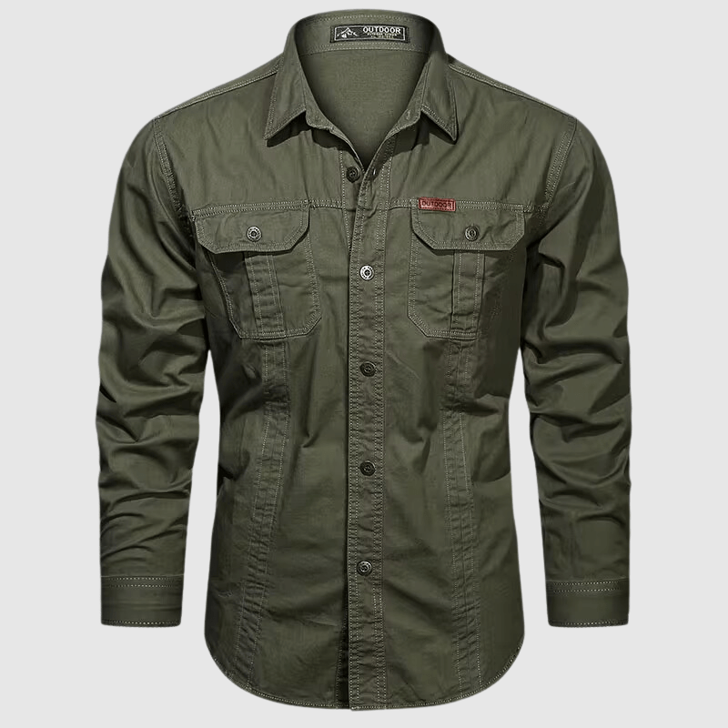 William Men’s Cotton Shirt – Classic Long Sleeve Button-Down for Everyday Wear