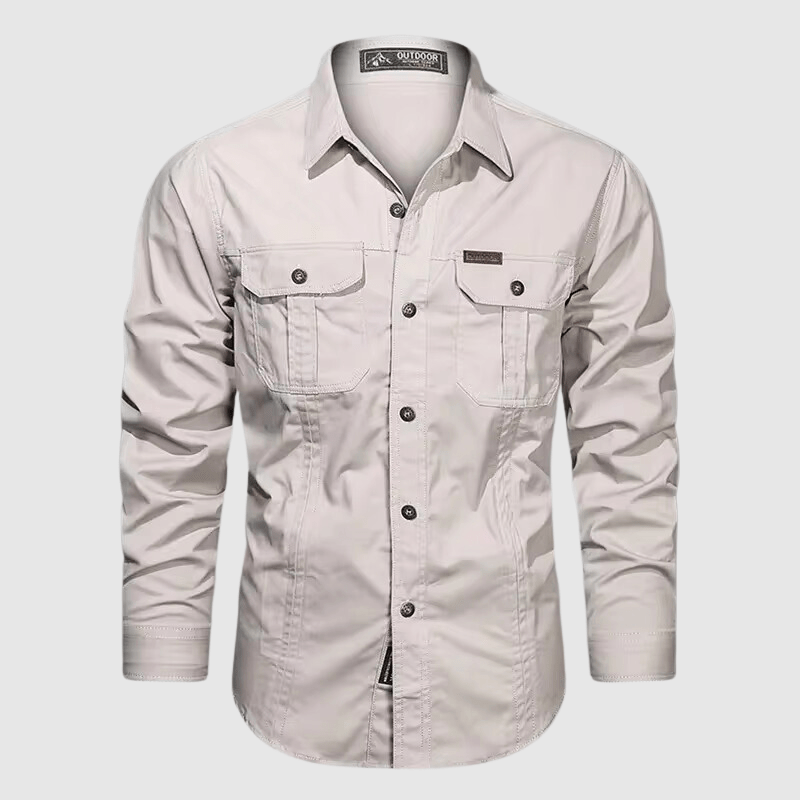 William Men’s Cotton Shirt – Classic Long Sleeve Button-Down for Everyday Wear