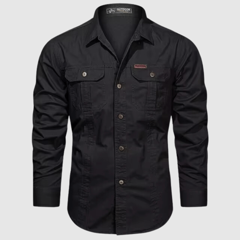 William Men’s Cotton Shirt – Classic Long Sleeve Button-Down for Everyday Wear