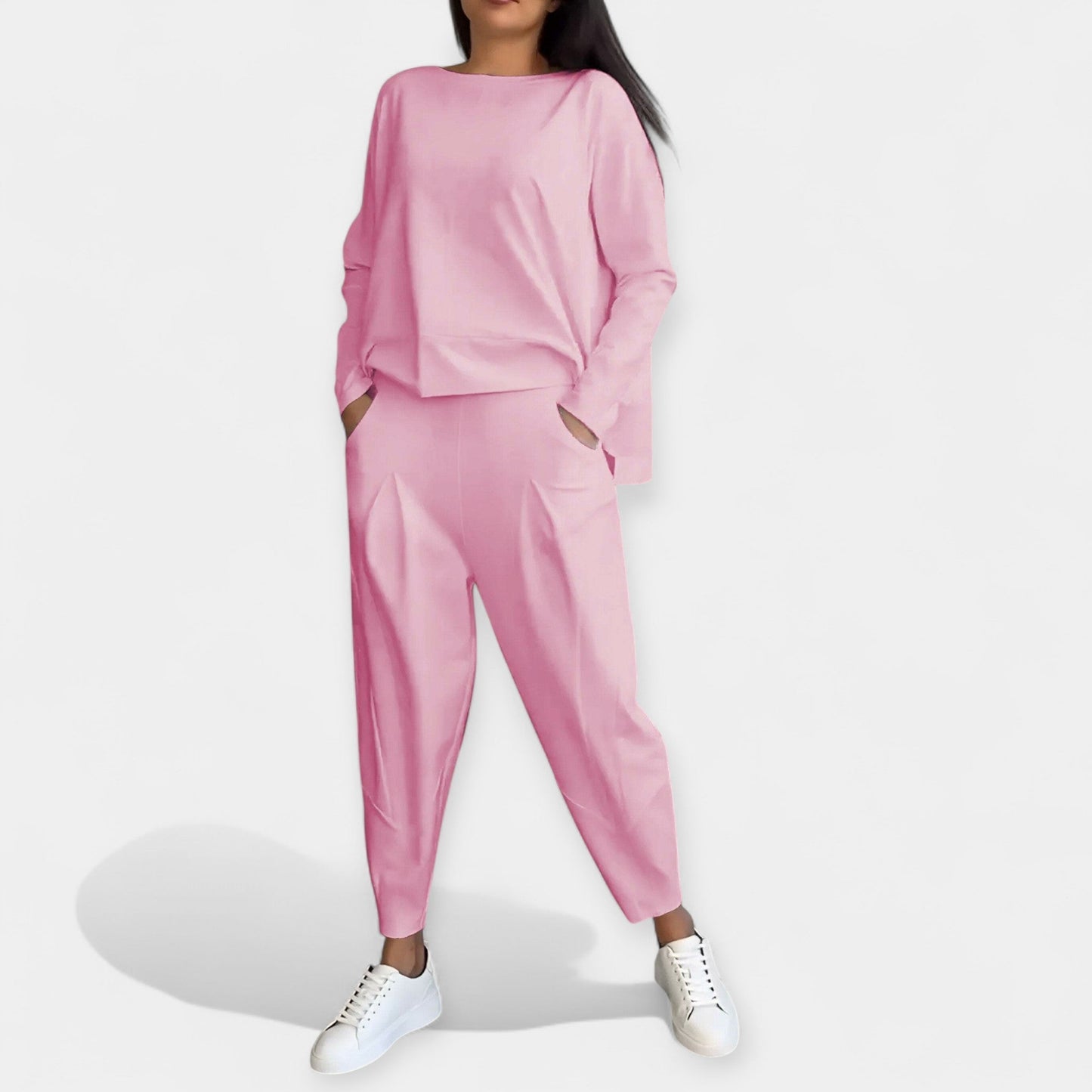 Serena Women’s Long Sleeve Lounge Set – Soft Knit & Relaxed Fit