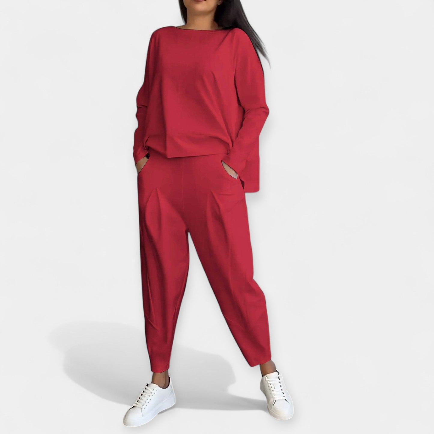 Serena Women’s Long Sleeve Lounge Set – Soft Knit & Relaxed Fit