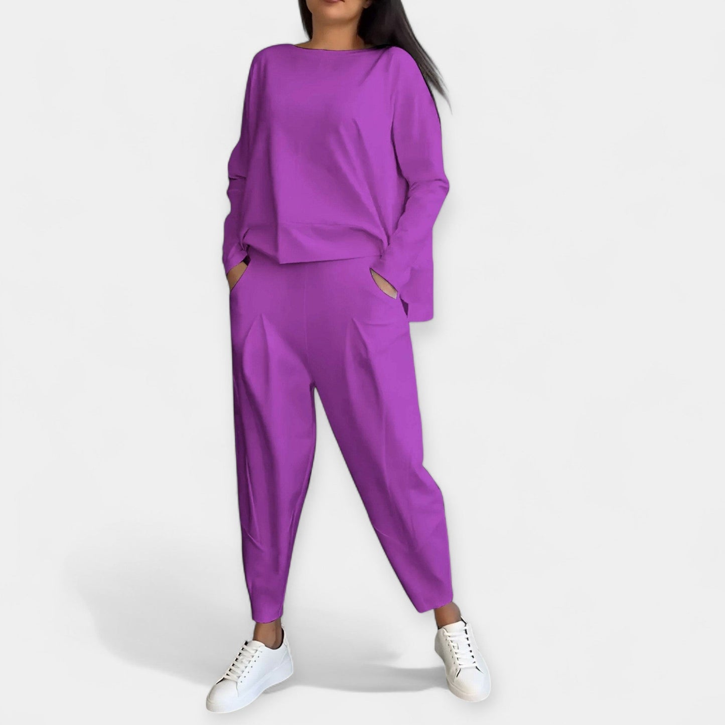 Serena Women’s Long Sleeve Lounge Set – Soft Knit & Relaxed Fit