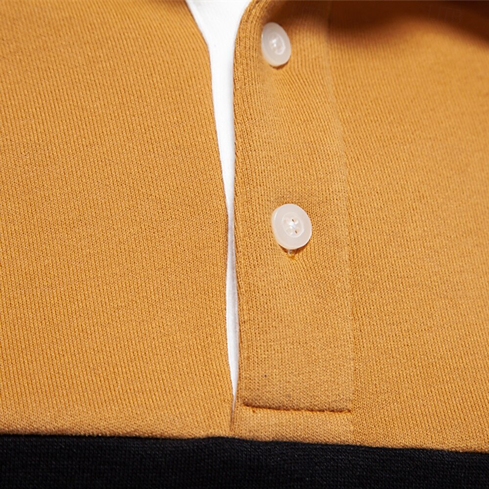 Patrick Men’s Polo Sweater – Cotton Knit Pullover with Colourblock Design