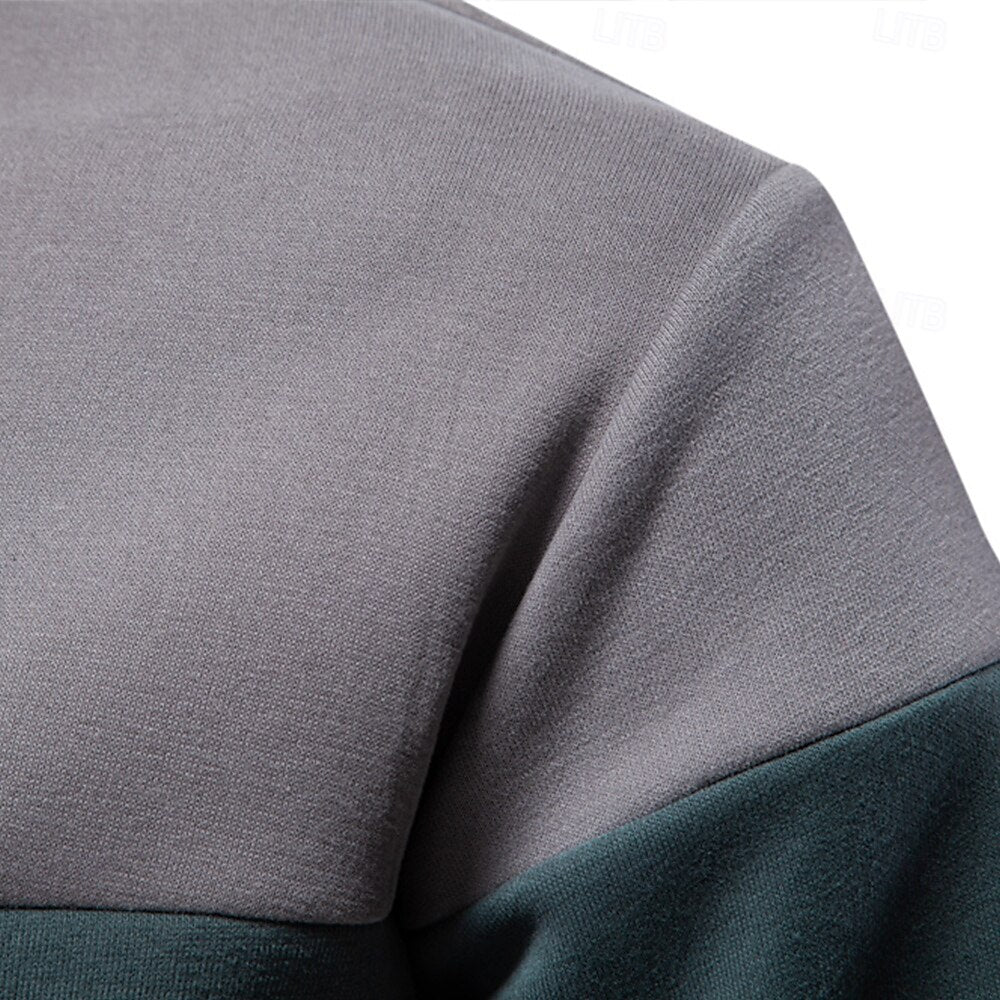Patrick Men’s Polo Sweater – Cotton Knit Pullover with Colourblock Design