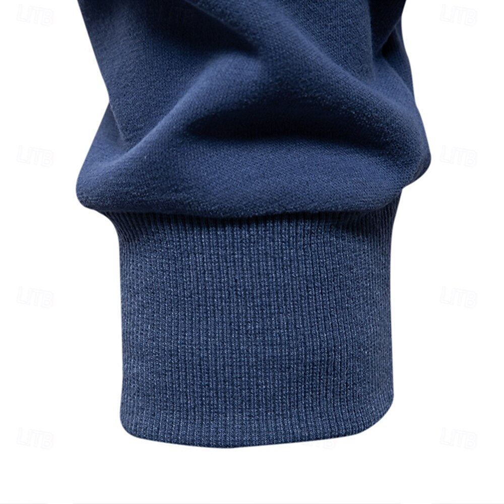 Patrick Men’s Polo Sweater – Cotton Knit Pullover with Colourblock Design