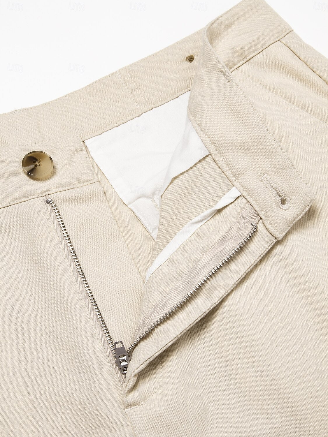 Benjamin Men’s Linen Blend Shorts – Breathable Mid Waist with Front Pockets