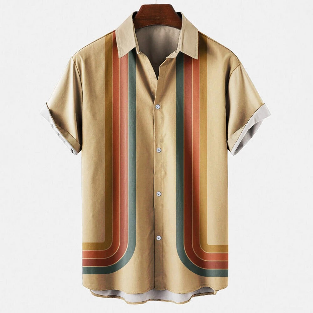 James Men’s Short Sleeve Shirt – Lyocell Blend with Relaxed Summer Fit