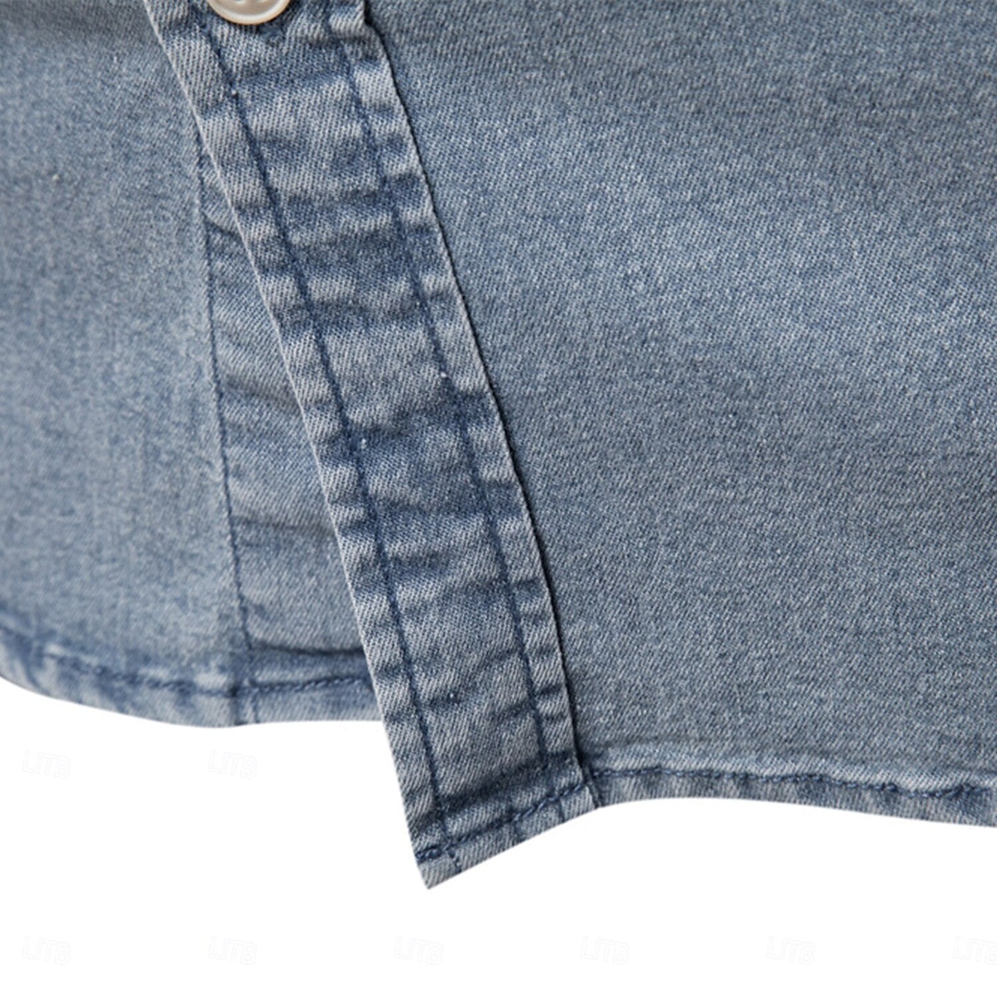Rowan Men’s Long Sleeve Denim Shirt – Classic Button-Down with Chest Pocket