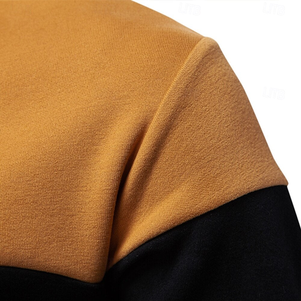 Patrick Men’s Polo Sweater – Cotton Knit Pullover with Colourblock Design