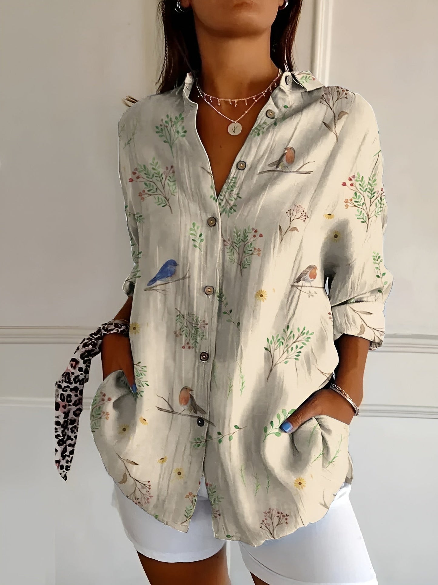 Maia Floral Cotton Blouse – Lightweight Breathable Fit for Everyday Style